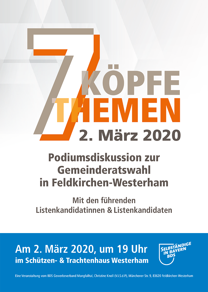 BDS 7Koepfe7Themen A3 Plakat